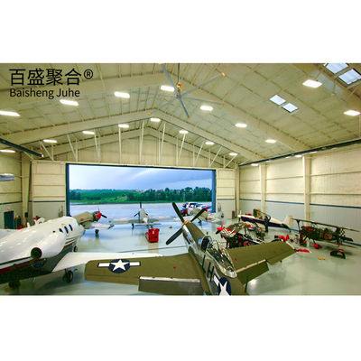 คุณภาพ  Space Frame Roof Prefabricated Light Steel Hangar for Aircraft Maintenance Shed โรงงาน