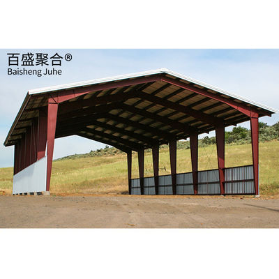 คุณภาพ  Q235/Q345B Grade Light Steel Structure Metal Hay Sheds โรงงาน