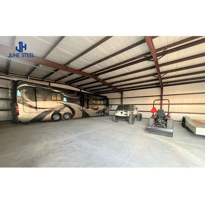 โครงสร้างเหล็กที่ยั่งยืนที่ปลอดภัย ราคาถูก โกดัง Prefab โรงงานโรงรถ