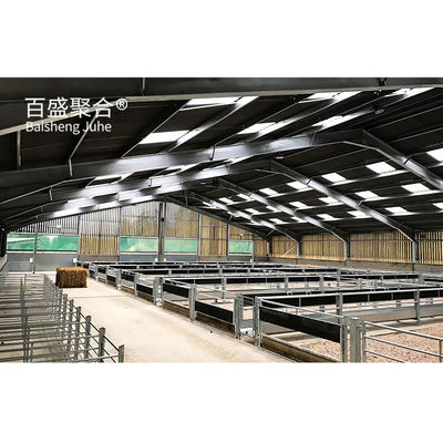 โครงสร้างเหล็กที่ได้รับการรับรองจาก ISO9001 2008/CE/BV สําหรับฟาร์มการเลี้ยงนกและแพะ