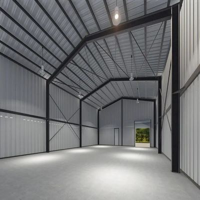 โครงสร้างสแตนเลสคลังสินค้า Prefab ด้วยกรอบสแตนเลสเบาและความสามารถกันน้ํา