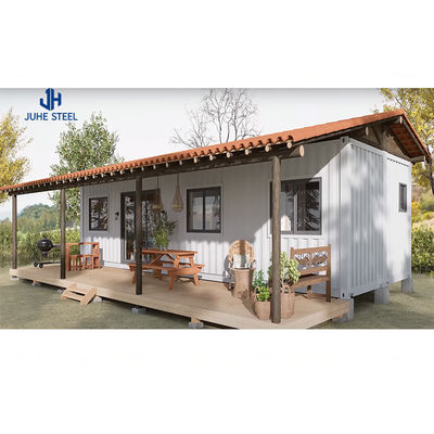 บ้านคอนเทนเนอร์หรูในสไตล์โมเดิร์น ออกแบบ Prefab ด้วยประตูเหล็กและหน้าต่างอลูมิเนียม