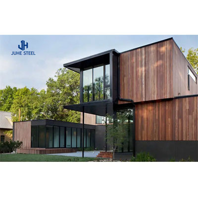 บ้าน Prefab บ้านคอนเทนเนอร์ที่มีแกนเหล็กทรง H และประตูแซนด์วิช