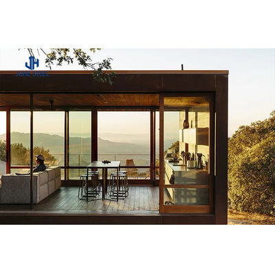 บ้าน Prefab บ้านคอนเทนเนอร์ที่มีแกนเหล็กทรง H และประตูแซนด์วิช