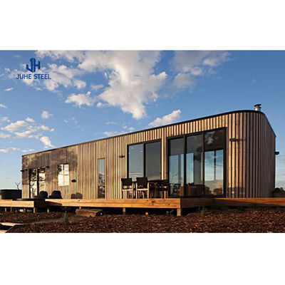 บ้าน Prefab บ้านคอนเทนเนอร์ที่มีแกนเหล็กทรง H และประตูแซนด์วิช
