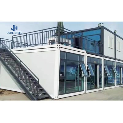 บ้านคอนเทนเนอร์ โครงสร้างเหล็ก ฮังการี Prefab Floating 5 ห้องนอน Prefab Guest House ราคาในซูዳን