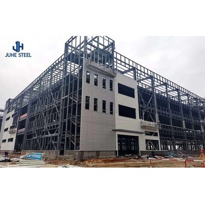รางเหล็กทรง H แบบแข็ง สร้างไว รางก่อสร้างอุตสาหกรรมโลหะแบบ Prefab สําหรับ Hangar