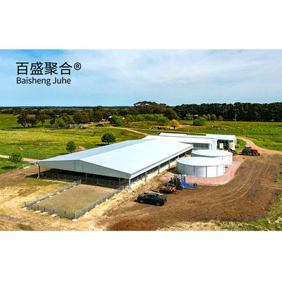 โรงงานเกษตรเหล็ก โครงสร้างเหล็ก Prefab โรงงานเลี้ยงแพะ โรงงานเลี้ยงแกะ โรงที่พัก โรงแรมที่พัก มีรั้ว H