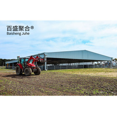 โรงงานเกษตรเหล็ก โครงสร้างเหล็ก Prefab โรงงานเลี้ยงแพะ โรงงานเลี้ยงแกะ โรงที่พัก โรงแรมที่พัก มีรั้ว H