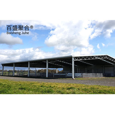โรงงานเกษตรเหล็ก โครงสร้างเหล็ก Prefab โรงงานเลี้ยงแพะ โรงงานเลี้ยงแกะ โรงที่พัก โรงแรมที่พัก มีรั้ว H