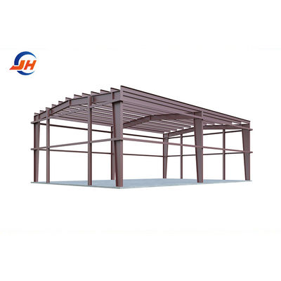 หลังคาเหล็กแผ่นเดียว ความจุรถสามคัน 24x36 การจอดรถสําหรับโรงงานซ่อมรถยนต์ขนาดเล็ก