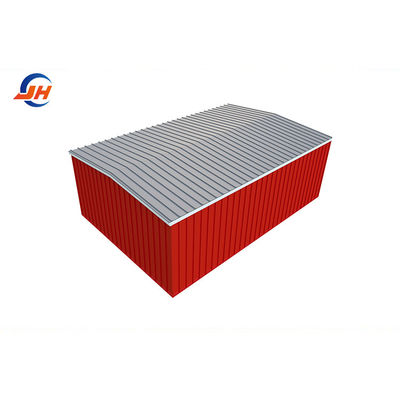 หลังคาเหล็กแผ่นเดียว ความจุรถสามคัน 24x36 การจอดรถสําหรับโรงงานซ่อมรถยนต์ขนาดเล็ก