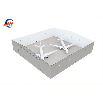 240x250 ขนาด Welding Processing Service Hangar for Private Aircraft Steel Structure ทําจากเหล็ก