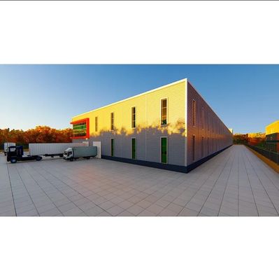 ความต้องการของลูกค้าตอบสนอง โรงงาน Prefab Self Storage อาคารโลหะที่มีหน้าต่าง PVC