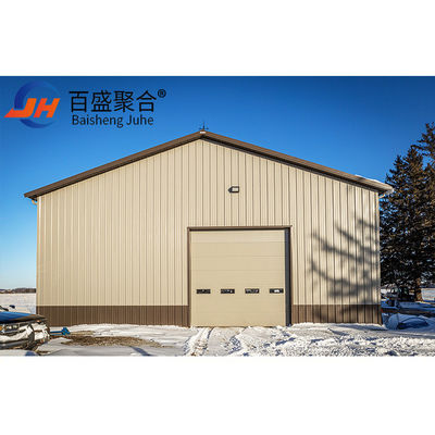 อาคารโกดัง Prefab ขนาดเล็กที่มีแรงลม 200 กิโลเมตรต่อชั่วโมง โกดังโลหะ Prefab หนัก