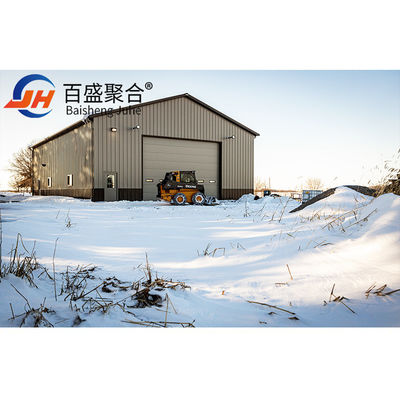 อาคารโกดัง Prefab ขนาดเล็กที่มีแรงลม 200 กิโลเมตรต่อชั่วโมง โกดังโลหะ Prefab หนัก