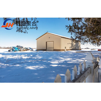 อาคารโกดัง Prefab ขนาดเล็กที่มีแรงลม 200 กิโลเมตรต่อชั่วโมง โกดังโลหะ Prefab หนัก