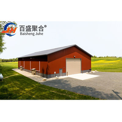 อาคารโกดัง Prefab ขนาดเล็กที่มีแรงลม 200 กิโลเมตรต่อชั่วโมง โกดังโลหะ Prefab หนัก