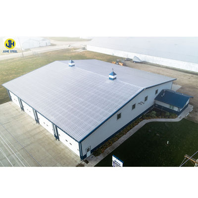 Q355B โครงสร้างกรอบโลหะสําหรับพื้นที่ขนาดใหญ่ โครงสร้างเหล็ก ความต้องการการแปรรูปโรงงาน