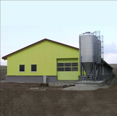 โครงสร้างสแตนเลส Prefab โกดัง วัสดุก่อสร้างสําหรับการค้าและการเกษตร