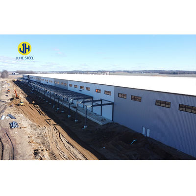Customized Prefab Modular Warehouse Building Featuring Q235/Q345B Grade Steel Workshop อาคารที่ใช้งานในโรงงานเหล็ก