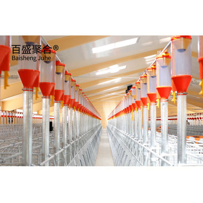 โครงสร้างเหล็กเรือนหลังคา Prefabricated รางโรงเลี้ยงสําหรับโรงเลี้ยงหมูและฟาร์มหมู
