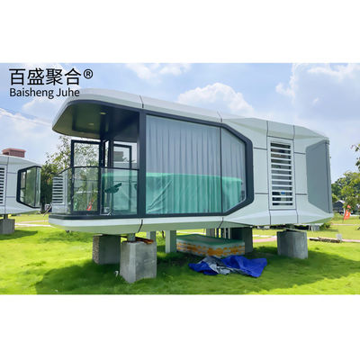 บ้าน Prefab แบบสแตนเลส ประดับภูมิทัศน์ พร้อมการติดตั้งอย่างรวดเร็วและการออกแบบแบบโมดูล