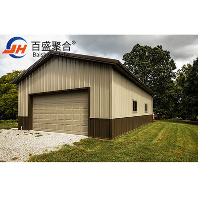 โครงสร้างเหล็ก ที่จอดรถสําหรับโรงงานกรอบเหล็กและโรงรถเหล็ก prefab