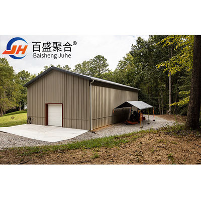 โครงสร้างเหล็ก ที่จอดรถสําหรับโรงงานกรอบเหล็กและโรงรถเหล็ก prefab