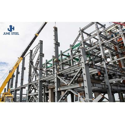 Q355 Q235B สแตนเลสเกรด สแตนเลสเบา กรอบหลักอุตสาหกรรมโลหะ Prefab อาคารโกดัง