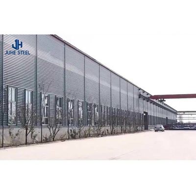 Juhe โลหะ กรอบพื้นที่ โครงสร้างเหล็ก อาคาร Prefab Warehouse สําหรับการออกแบบตามความต้องการ