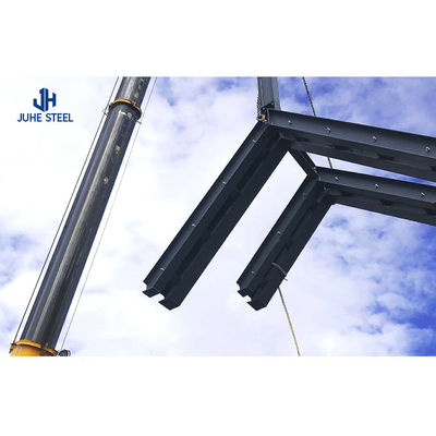 Juhe โลหะ กรอบพื้นที่ โครงสร้างเหล็ก อาคาร Prefab Warehouse สําหรับการออกแบบตามความต้องการ