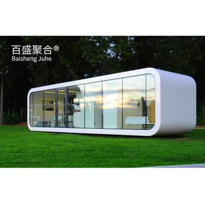บ้านคอนเทนเนอร์ 20ft 40ft โทรศัพท์มือถือทํางานสํานักงาน Pod สําหรับภายนอก บ้าน Prefab ใหม่