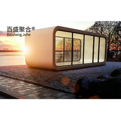 บ้านบรรจุเหล็ก 20ft 40ft โมดูล Prefab บ้านเล็กสําหรับ Apple Office พกพา