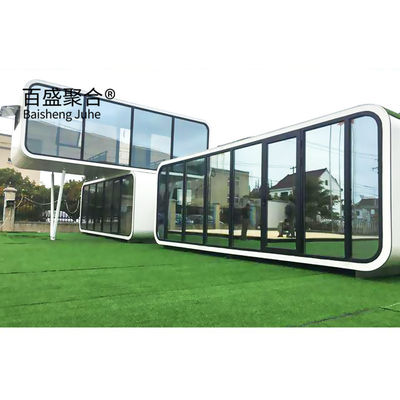 บ้านบรรจุเหล็ก 20ft 40ft โมดูล Prefab บ้านเล็กสําหรับ Apple Office พกพา