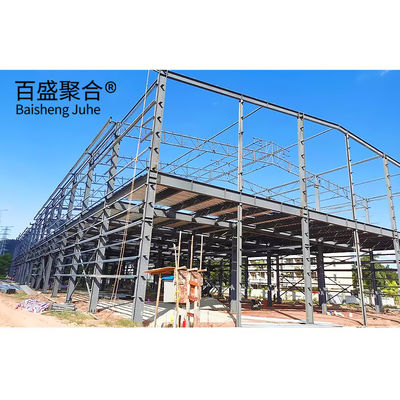 Q355 Q235B ซุปเปอร์มาร์เก็ตเกรดเหล็ก บ้านเหล็ก Prefab สําหรับอาคารโครงสร้างเหล็ก