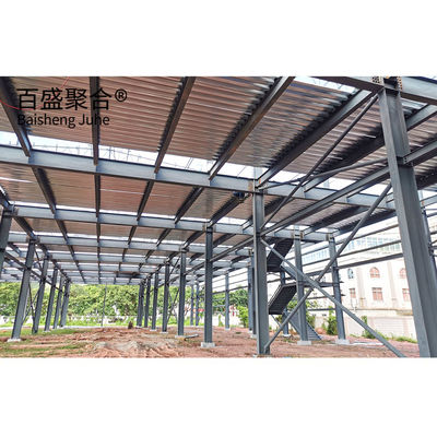 Q355 Q235B ซุปเปอร์มาร์เก็ตเกรดเหล็ก บ้านเหล็ก Prefab สําหรับอาคารโครงสร้างเหล็ก