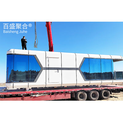 บ้าน Prefab Space Capsule ที่กําหนดเอง บ้านเล็กๆ สําหรับวิลล่า บ้านโมดูลเหล็ก บ้านเรือ