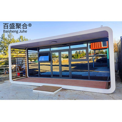 บ้านแคปซูลอวกาศ Prefab สําหรับโรงแรม วิลล่า บ้านคอนเทนเนอร์ Apple Cabin Modular