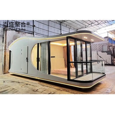 บ้านคอนเทนเนอร์ Prefab Modular Eco Friendly แคปซูล โรงแรมแคบินสําหรับการใช้พื้นที่