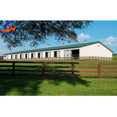 โครงการก่อสร้างฟาร์มวัว Prefab Farm Shed โครงการก่อสร้างฟาร์มโลหะเหล็ก