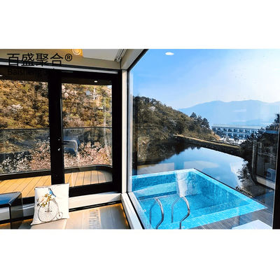 วิลล่าผลิต โมบายล์ สเปซ คัพซูล เฮ้าส์ คอนเทนเนอร์ เฮ้าส์ คัพซูล บ้าน Prefab สําหรับการอาศัย