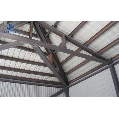 โครงสร้างเหล็กแบบโมดูลแบบ Prefab โครงสร้างโกดังโลหะ โครงสร้างวัสดุก่อสร้าง โรงงาน