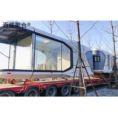 การตกแต่งภูมิทัศน์ 2 ชั้น บ้านแบบจําลอง 3 ห้องนอน บ้าน Prefab