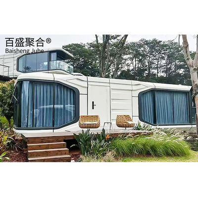 การตกแต่งภูมิทัศน์ แคปซูล Prefab Apple Cabin Bungalow บาร์ บาร์ออฟฟิศ Pod With Terrace