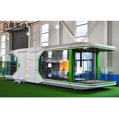 การตกแต่งภูมิทัศน์ แคปซูล Prefab Apple Cabin Bungalow บาร์ บาร์ออฟฟิศ Pod With Terrace
