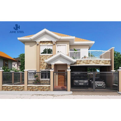 Customized Prefabricated Steel Structure โรงแรม 2 ชั้น อาคารก่อสร้าง
