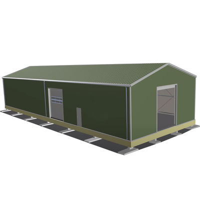 การออกแบบโรงเลี้ยงสัตว์ที่ใช้งานหนัก โครงการ Prefab Steel Cow Horse ที่มั่นคงสําหรับประสิทธิภาพของโรงงาน