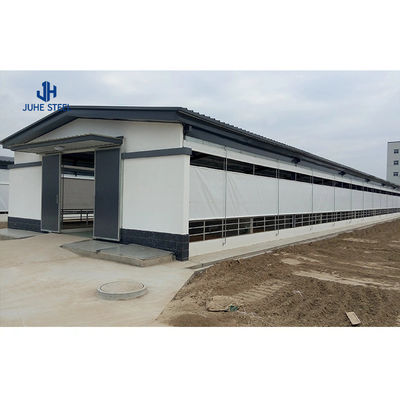บ้านเหล็กฟาร์มแผ่นเหล็กเดียว สําหรับที่พักสัตว์ในอาคารโลหะการเกษตร
