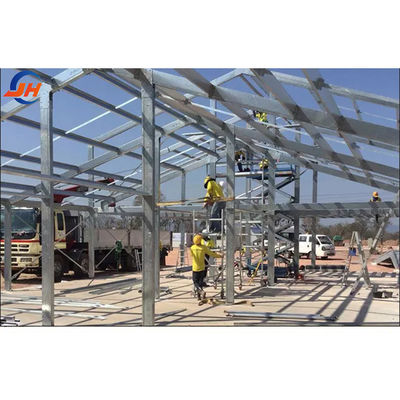 Grade Q345 Q235 Light Steel Main Frame Design โครงสร้างโกดัง Prefabricated โลหะ